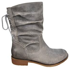 Sofft Women’s Sharnell Low Grey Leather Mid Boot Size US 8